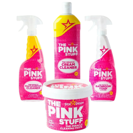 The Pink Stuff - Ultimate Bundle (1 Cleaning Paste, 1 Multi-Purpose Spray, 1 Cream Cleaner, 1 Bathroom Foam Cleaner)